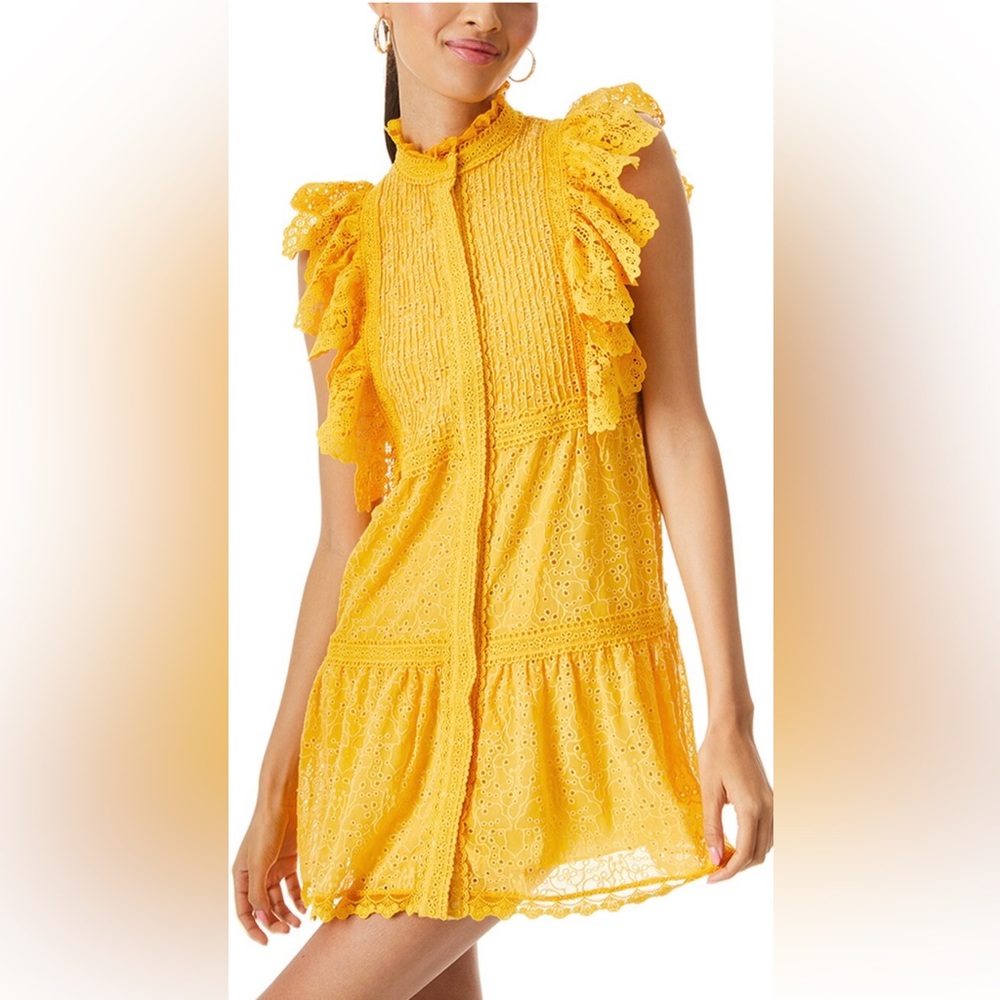 Alice + Olivia Pimmy Ruffle Collar Shift Dress Size 0